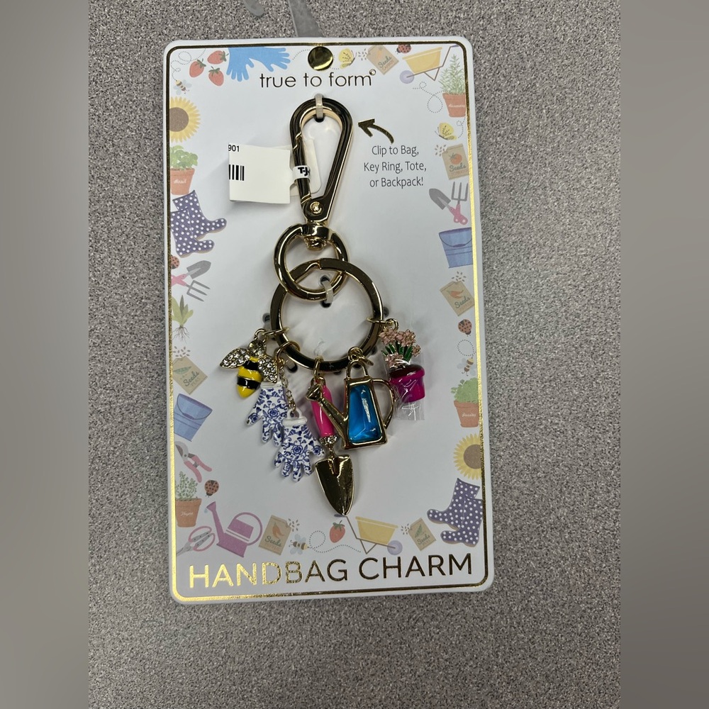 True to Form Garden Themed Keychain Charm